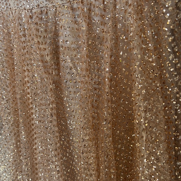 NEW Long Sparkly Gold Dress - Picture 8 of 10